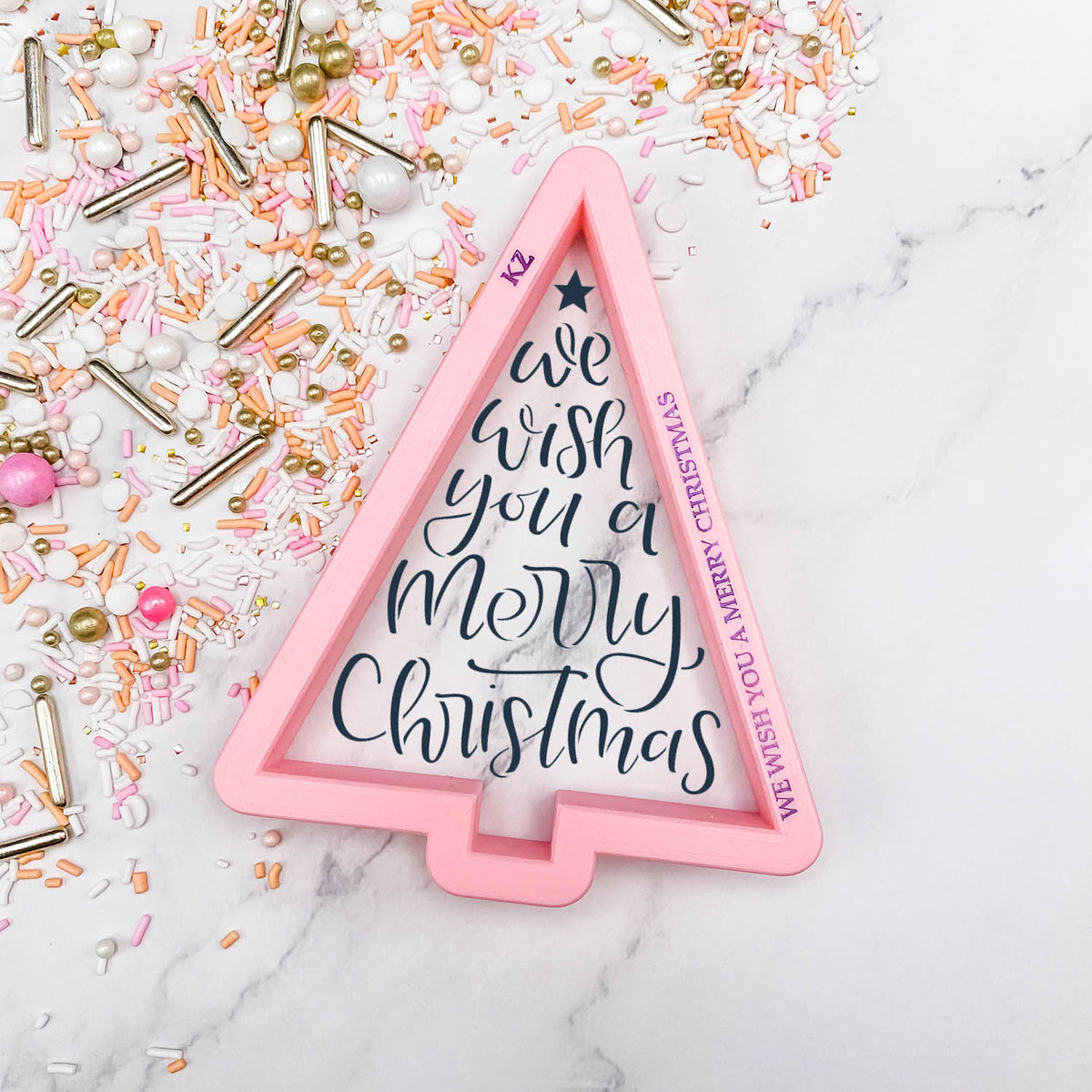 Cookie Cutters We Wish You A Merry Christmas Hand Lettered