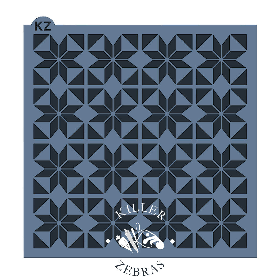 5.5 x 5.5 Stencil Winter Quilt Stencil