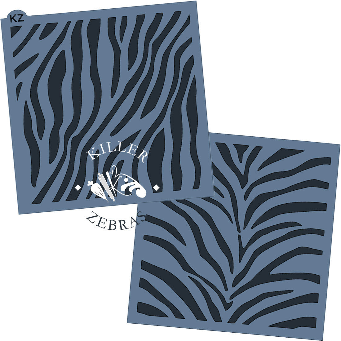 5.5 x 5.5 Stencil Zebra Stripes Stencil